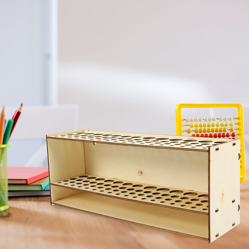 Krāsu otu statīvs pie sienas stiprināms brīvi stāvošs noņemams koka kronšteins darbvirsmas glabāšanas rīku turētājs pildspalvu zīmuļu organizatora plaukti