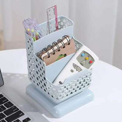Hollow Desk Organizer Desktop Storage Box Βάση γραφικής ύλης πολλαπλών χρήσεων Τηλεφωνική βάση Αναλώσιμα γραφείου Επιτραπέζιο σετ Θήκη στυλό