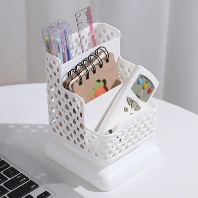 Hollow Desk Organizer Desktop Storage Box Βάση γραφικής ύλης πολλαπλών χρήσεων Τηλεφωνική βάση Αναλώσιμα γραφείου Επιτραπέζιο σετ Θήκη στυλό