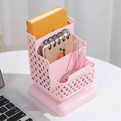 Hollow Desk Organizer Desktop Storage Box Βάση γραφικής ύλης πολλαπλών χρήσεων Τηλεφωνική βάση Αναλώσιμα γραφείου Επιτραπέζιο σετ Θήκη στυλό