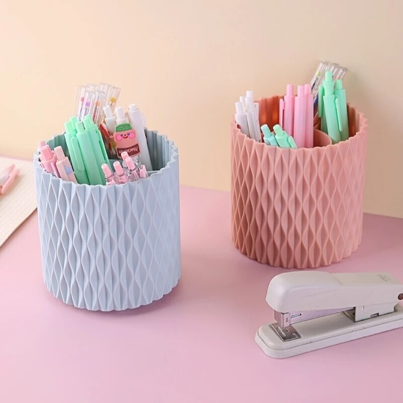 Rotējams daudzfunkcionāls pildspalvu turētājs rakstāmgaldam, 5 spraugas, daudzfunkcionāls galda stacionārs organizators, skaistumkopšanas rīks