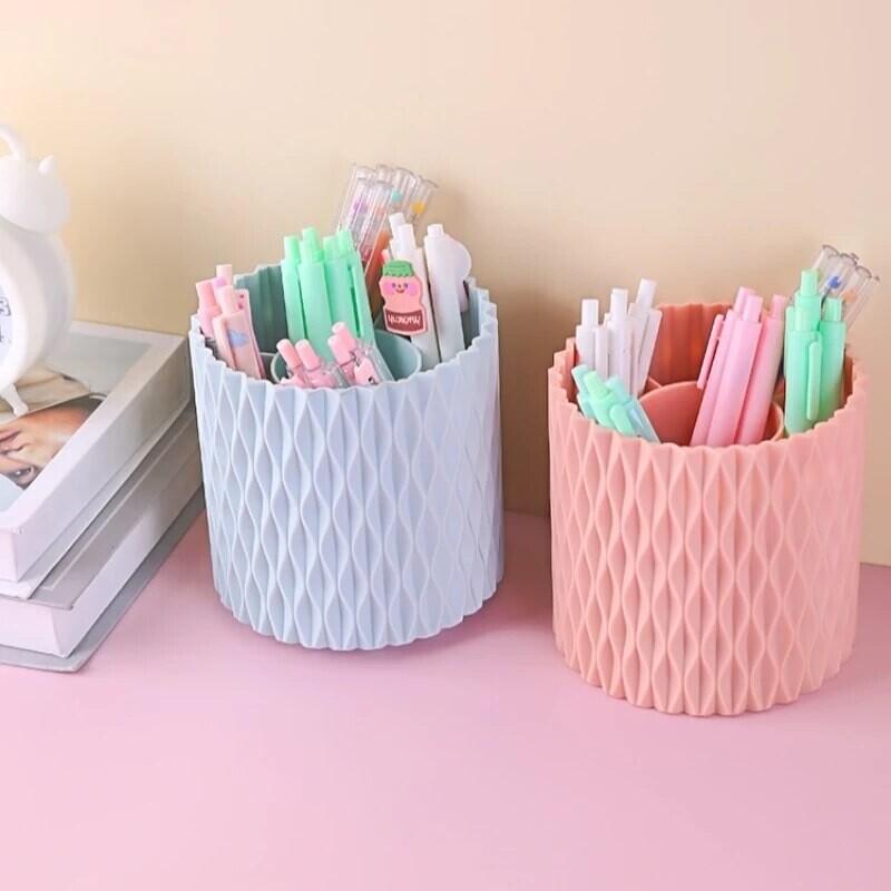 Rotējams daudzfunkcionāls pildspalvu turētājs rakstāmgaldam, 5 spraugas, daudzfunkcionāls galda stacionārs organizators, skaistumkopšanas rīks