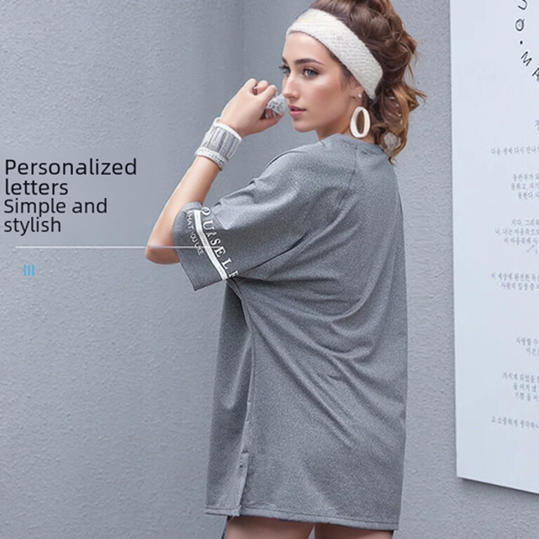 Jogos marškinėliai Sportiniai drabužiai Moteriški Vasariniai Laisvi Greitai Džiovinantys Viršutinė Sporto Apranga Treniruokliai Treniruokliai Madingi