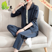 2023. gada jauns, moderns, ikdienas jaciņš ar rāvējslēdzēju, 2-daļīgs komplekts, pusmūža vecāka gadagājuma māšu apģērbs sporta tērps sievietēm pusmūža sievietēm