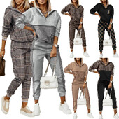 Amazon Best Seller Γυναικείο μακρυμάνικο εμπριμέ παντελόνι Κοστούμι ποιοτικό φούτερ Φούτερ με κουκούλα Παιδικά αθλητικά σετ