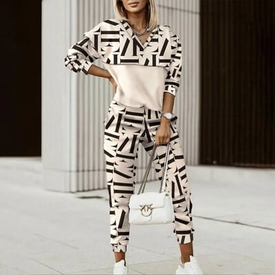 Amazon Best Seller Γυναικείο μακρυμάνικο εμπριμέ παντελόνι Κοστούμι ποιοτικό φούτερ Φούτερ με κουκούλα Παιδικά αθλητικά σετ