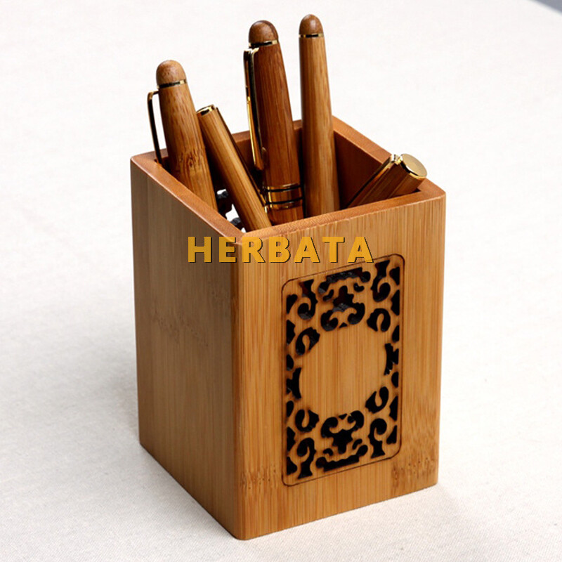 Suport pentru stilou din bambus, creativ, clasic, stil chinezesc, rechizite de birou, tub de depozitare pentru papetărie