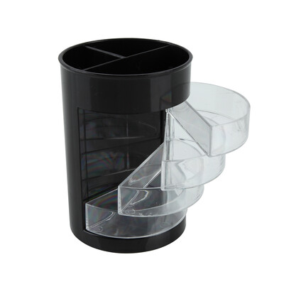 1 gab. pildspalvu turētājs ar 4 grozāmām loka atvilktnēm 4 nodalījumu zīmuļu krūzīšu turētājs galddatora pildspalvu organizators skolas biroja piederumi