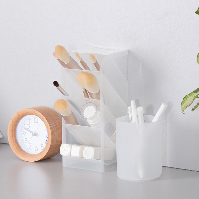 Minimalista ferde tolltartó tárolódoboz-szervező Átlátszó kreatív elemek Egyszerű tolltartó irodai íróasztal tanulói írószerek
