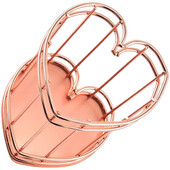 Suport pentru stilou de birou în formă de inimă pentru birou, oală pentru perie de machiaj, metal artizanal Suport pentru stilou în stil nordic, în culoarea aur roz