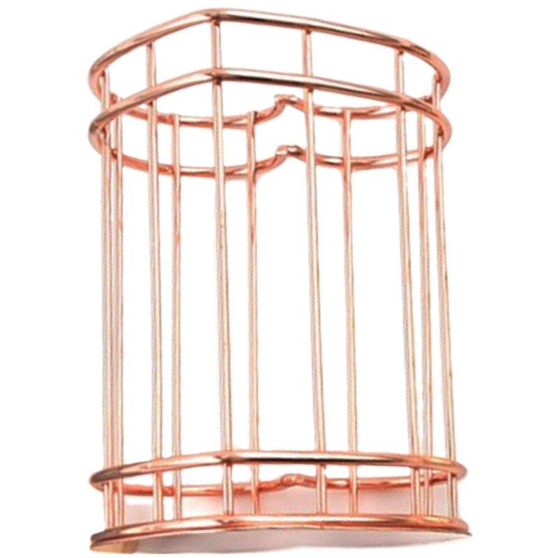 Suport pentru stilou de birou în formă de inimă pentru birou, oală pentru perie de machiaj, metal artizanal Suport pentru stilou în stil nordic, în culoarea aur roz