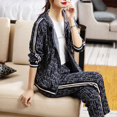 Moderni liela izmēra sporta apģērbu komplekti sievietēm Ikdienas rāvējslēdzēja kapuci, garo bikšu uzvalks