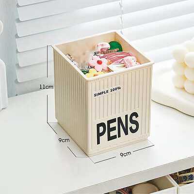 Új kreatív diák asztali toll tárolódoboz, többfunkciós ceruzatartó Kawaii konténer műanyag sminkdoboz