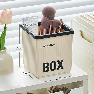 Új kreatív diák asztali toll tárolódoboz, többfunkciós ceruzatartó Kawaii konténer műanyag sminkdoboz