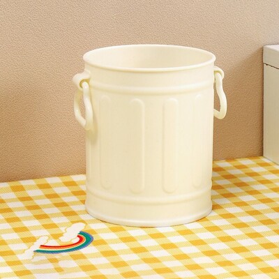 Suport stilou drăguț, portabil, simplu, din plastic, cutie de depozitare pentru pensule de machiaj, de capacitate mare, găleată reutilizabilă pentru stilou Student