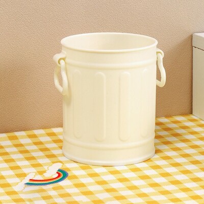 Suport stilou drăguț, portabil, simplu, din plastic, cutie de depozitare pentru pensule de machiaj, de capacitate mare, găleată reutilizabilă pentru stilou Student