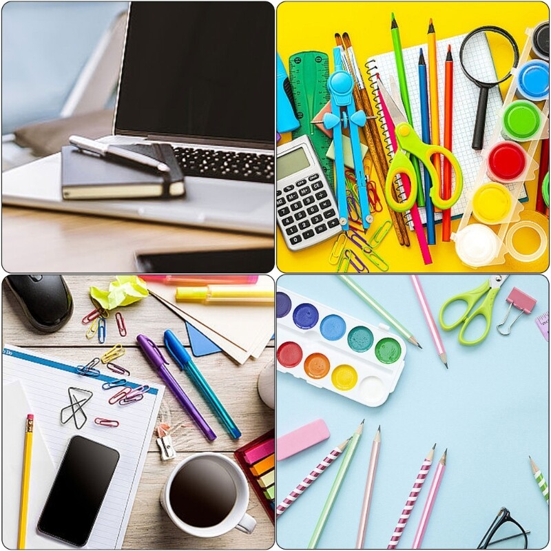 Daudzfunkcionāli pildspalvu organizētāji ar 3 caurspīdīgu, grozāmu atvilktni, viegli pieejamu vietu taupošu zīmuļu turētāju biroja galda organizētājiem