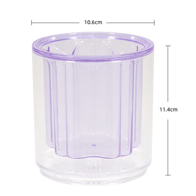 Suport rotativ pentru stilouri cu cusături acrilice Kawaii, cutie de depozitare pentru papetărie, masă din acril, cutie de depozitare pentru dormitor, papetărie școlară