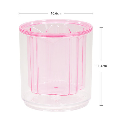 Suport rotativ pentru stilouri cu cusături acrilice Kawaii, cutie de depozitare pentru papetărie, masă din acril, cutie de depozitare pentru dormitor, papetărie școlară