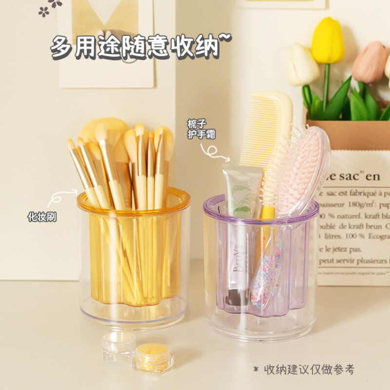 Suport rotativ pentru stilouri cu cusături acrilice Kawaii, cutie de depozitare pentru papetărie, masă din acril, cutie de depozitare pentru dormitor, papetărie școlară