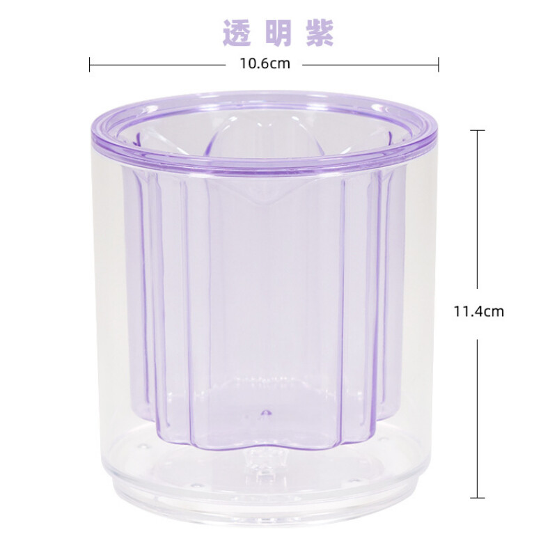 Suport rotativ pentru stilouri cu cusături acrilice Kawaii, cutie de depozitare pentru papetărie, masă din acril, cutie de depozitare pentru dormitor, papetărie școlară