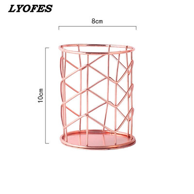 Desk Organizer Αξεσουάρ αποθήκευσης πινέλο μακιγιάζ Βάση για στυλό Μολύβι Γλάστρα Μαρκαδόρος Στυλόθήκη Rose Gold Δοχείο χαρτικής