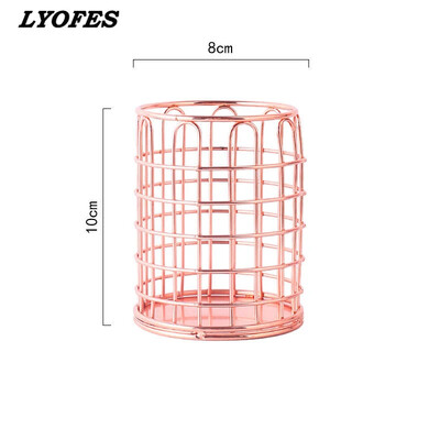 Desk Organizer Αξεσουάρ αποθήκευσης πινέλο μακιγιάζ Βάση για στυλό Μολύβι Γλάστρα Μαρκαδόρος Στυλόθήκη Rose Gold Δοχείο χαρτικής