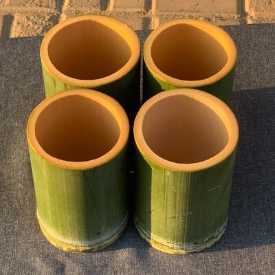 Natural Bamboo Cup Home Decoration Keys Pens Storage Creative Handmade Crafts