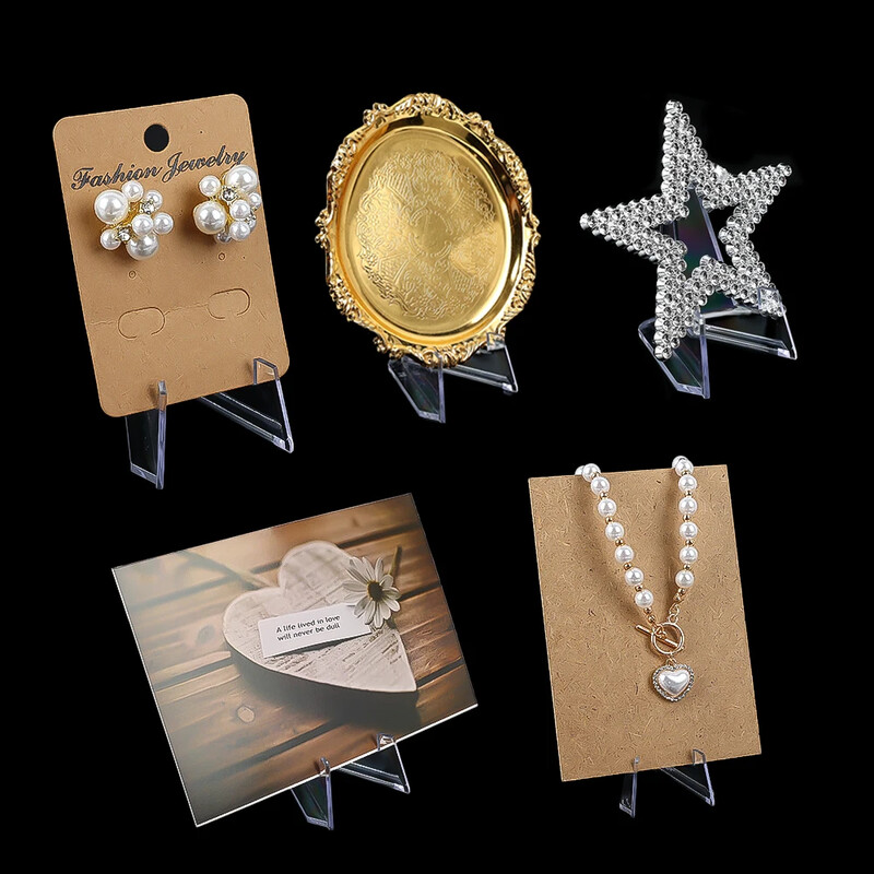 1-30 gab. dzidra akrila monētu displeja statīva turētāji, mazi molbertu plaukti, tirdzniecības karšu turētāja atbalsts Kpop Idol karšu organizatoram