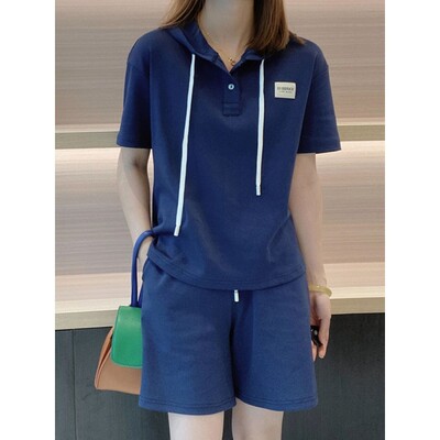 4XL puuvillane suvine naiste spordirõivad spordidress Korea stiilis kapuuts dressipluus + lühikesed püksid Running Jogger Fitness jõusaali treeningu vabaaja komplekt