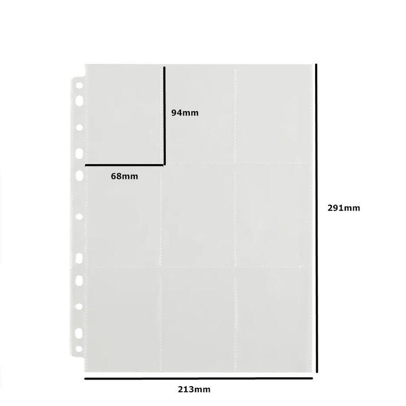 10 gab/komplekts karšu aizsarguzmavas 9 kabatas spēļu tirdzniecības karšu albums fotokartes turētājs uzlīmēm zīmogiem karšu lapu glabāšana