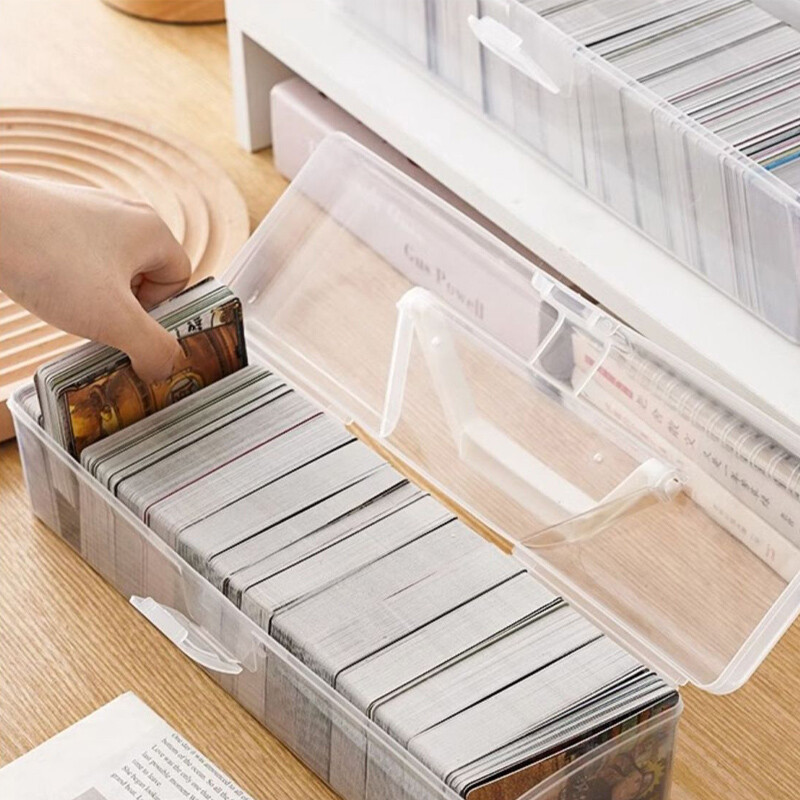 Karšu turētājs Caurspīdīgs Idol Fotoalbumi Fotoattēlu glabāšana Fotokartes Neliela Karšu kolekcija Organizatora kastes futrālis konteiners