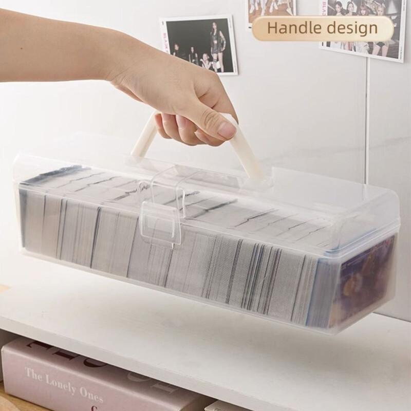 Karšu turētājs Caurspīdīgs Idol Fotoalbumi Fotoattēlu glabāšana Fotokartes Neliela Karšu kolekcija Organizatora kastes futrālis konteiners