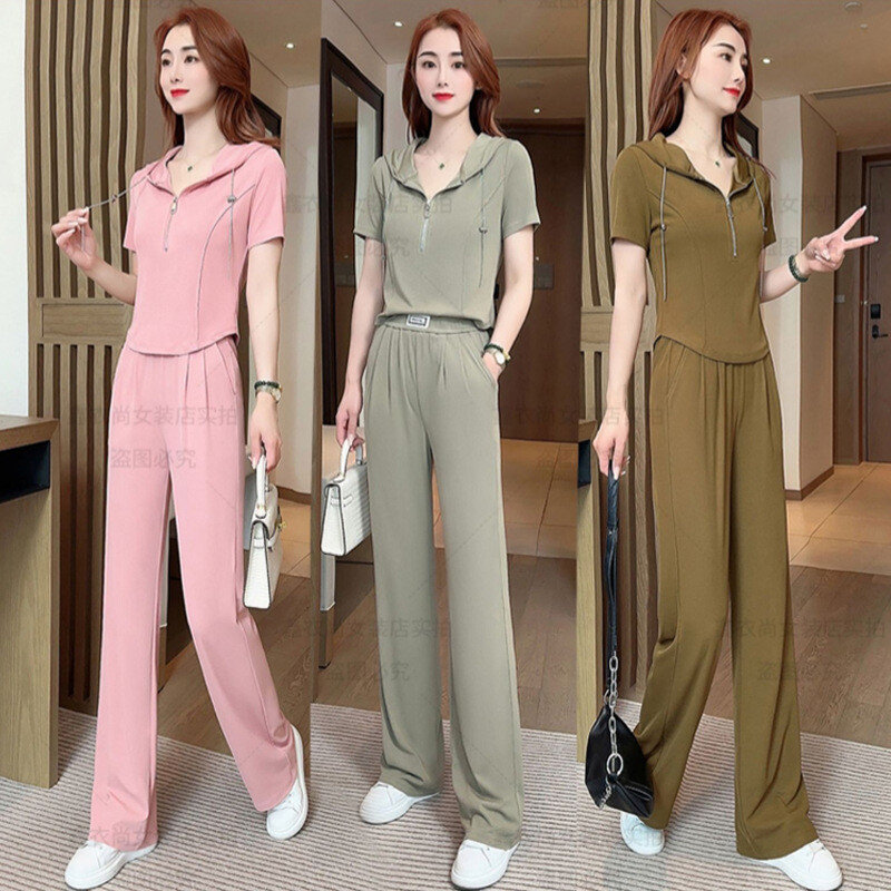 4XL naiste spordirõivad, spordirõivad, spordirõivad, avara kapuutsiga dressipluus, laia jalaga, pikad püksid, jooksmine sörkija Fitness jõusaalitreeningu vabaaja komplekt