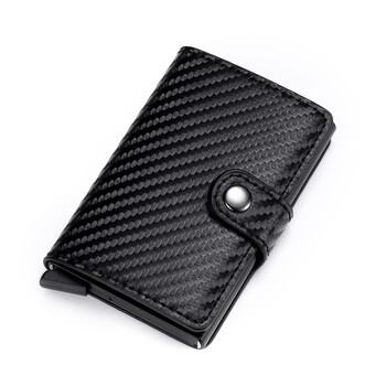 Θήκη πιστωτικής κάρτας ταυτότητας με Hasp Wallet Men Anti Rfid Blocking Protected Magic PU Δερμάτινη Μίνι θήκη για πορτοφόλια για μικρά χρήματα