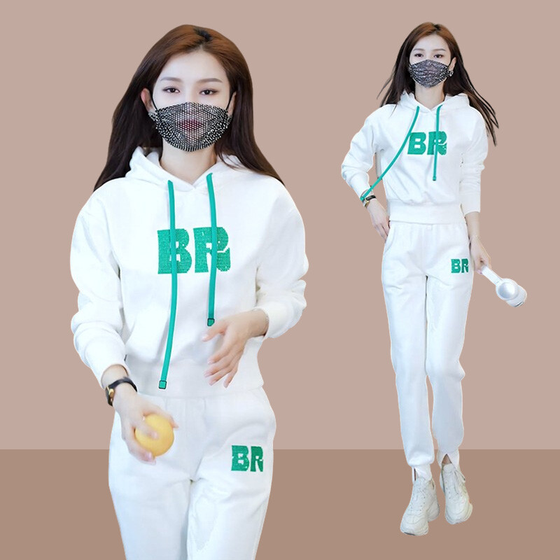 2023. gada jauns pavasara sieviešu treniņtērps, sporta apģērbs, brīvs džemperis un bikses, skriešanas skrējējs, fitnesa apģērbs, ikdienas treniņu tērpa komplekts