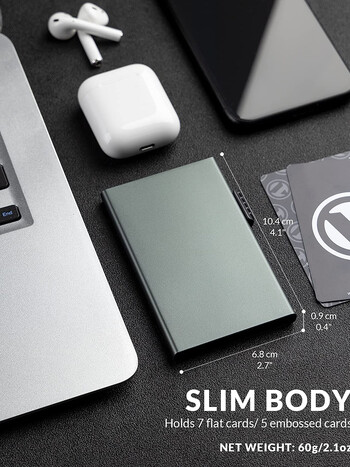 Πορτοφόλι θήκης κάρτας Minimalist Slim Metal RFID Blocking Card Protector Pop Up Πορτοφόλια πιστωτικών καρτών για άνδρες