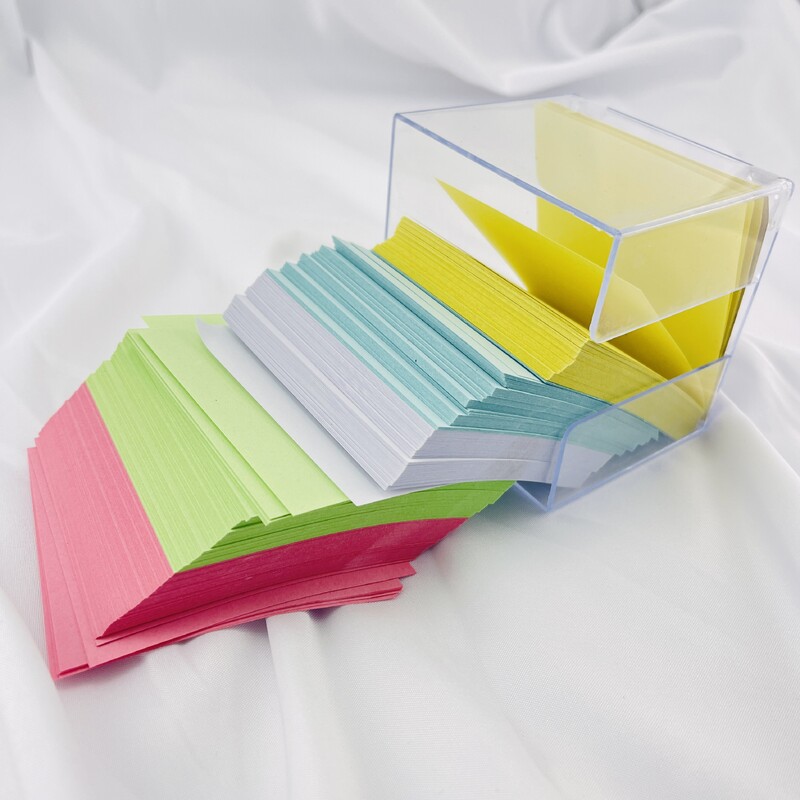 Komplekts, 700 loksnes piezīmju papīrs un 1 gab. uzglabāšanas kaste, darbvirsmas taisnstūrveida akrila caurspīdīgs, studentu kopmītņu kancelejas piederumu glabātava