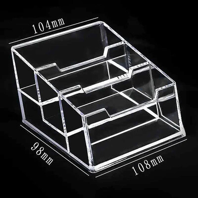 Caurspīdīgs vizītkaršu turētājs akrila displeja statīvs kastīte rakstāmgalda uzglabāšanas plaukts plastmasas darbvirsma vietas karšu turētājs biroja piederumi