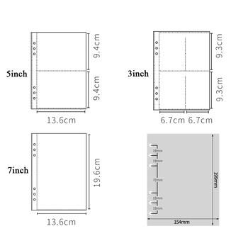 Θήκη φωτογραφικής κάρτας A5 INS Binder Inner 10PCS/pack Cards Holder Album Inner Idol Photo Storage Bag Photo Sleeves Συλλεκτικό βιβλίο