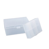 Без преграда с капак Прахоустойчиви стикери Шлифоване на карти Едноклетъчна полупрозрачна преносима кутия за съхранение на малки предмети