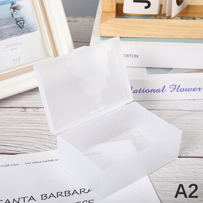 Без преграда с капак Прахоустойчиви стикери Шлифоване на карти Едноклетъчна полупрозрачна преносима кутия за съхранение на малки предмети