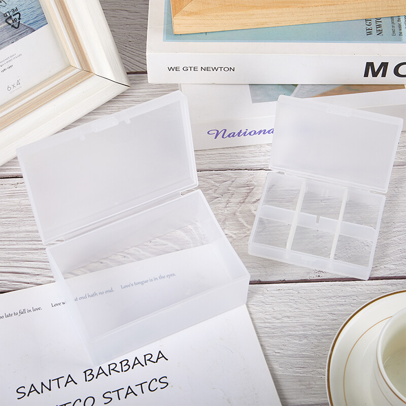 Без преграда с капак Прахоустойчиви стикери Шлифоване на карти Едноклетъчна полупрозрачна преносима кутия за съхранение на малки предмети