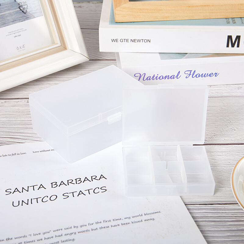 Без преграда с капак Прахоустойчиви стикери Шлифоване на карти Едноклетъчна полупрозрачна преносима кутия за съхранение на малки предмети