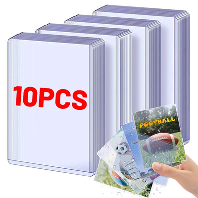 Прозрачни PVC горни зареждащи защитни ръкави за колекционерска търговия Баскетболни спортни карти 35PT Калъф за държач на игрови карти 10x7 см