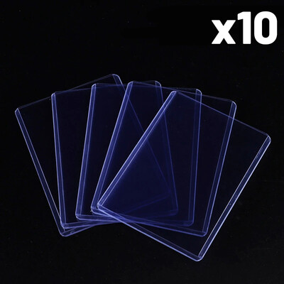 Läbipaistvad PVC pealislaadurite kaitseümbrised kollektsioneeritavate korvpallispordikaartide jaoks 35PT mängukaardihoidja ümbris 10x7cm