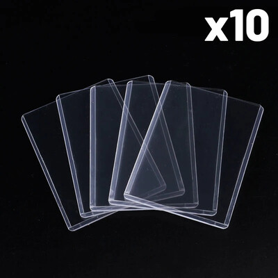 Läbipaistvad PVC pealislaadurite kaitseümbrised kollektsioneeritavate korvpallispordikaartide jaoks 35PT mängukaardihoidja ümbris 10x7cm