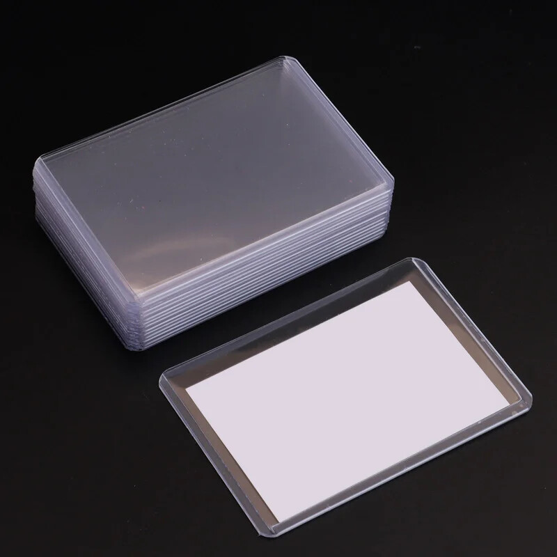 Läbipaistvad PVC pealislaadurite kaitseümbrised kollektsioneeritavate korvpallispordikaartide jaoks 35PT mängukaardihoidja ümbris 10x7cm