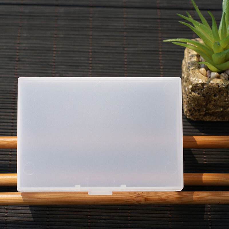 Matēta vizītkartes glabāšanas kaste Taisnstūra kastīte iepakojuma kaste daļēji caurspīdīga uzglabāšanas kaste Uzglabāšana putekļu necaurlaidīga, izturīga, izturīga PP