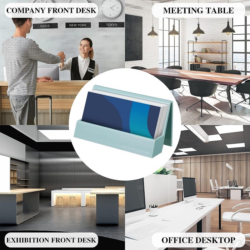 Креативен държач за визитки за бюро Пластмасов калъф за карти Офис стойка за щипки Държач за щипки за бележки Органайзер за карти с имена за жени Мъже